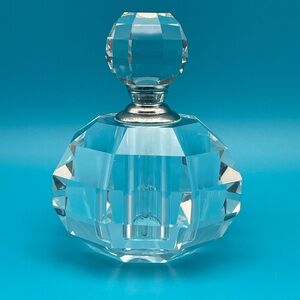 Sound Designs Crystal Perfume Bottle with Silver Accents